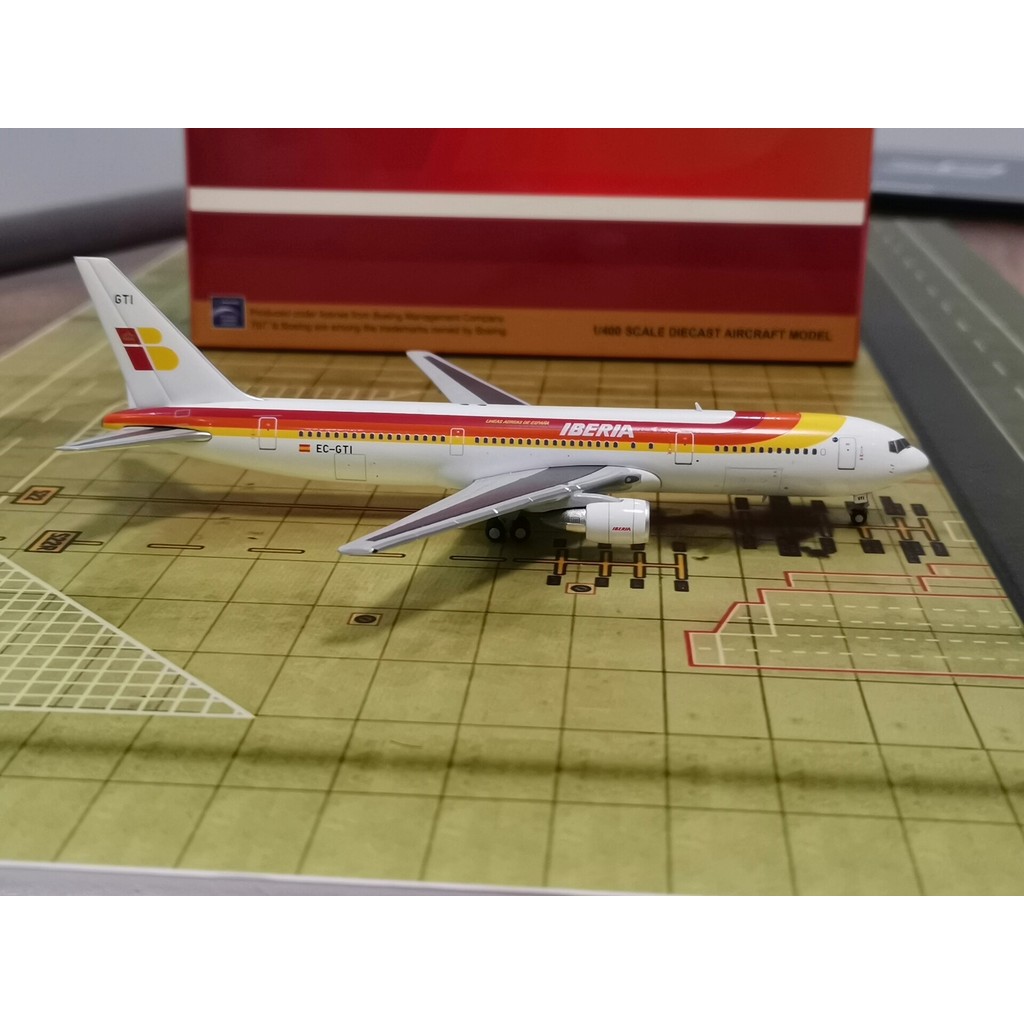 JC Wings 1/400 Spain Iberia Air Iberia B767-300ER, EC-GTI พร้อมบรรจุภัณฑ์ดั้งเดิม ผลิตปี 2023Teng He