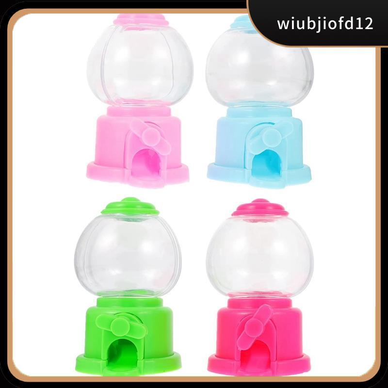 ใหม่สต็อกMini Candy Dispenser Kit 3.7 นิ้ว Gumball Machines สําหรับของขวัญเด็กปาร์ตี้ (4 แพ็ค)