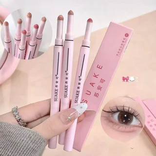 happy-girl: ปากกาดอลลี่อาย2หัว 2in1 เขียนง่าย ไฮไลท์ ไฮไลท์ดวงตาแบบ ดวงตากลมโตสไตล์เกาหลี กันน้ํากันเหงื่อ ติดทนนาน