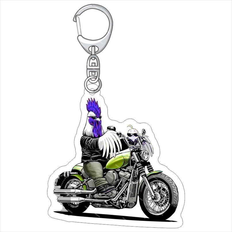 Niwatori Fighter อะนิเมะพวงกุญแจ Keiji Elizabeth Piyoko อะคริลิค Key Chain Rooster Fighter Key แหวนก