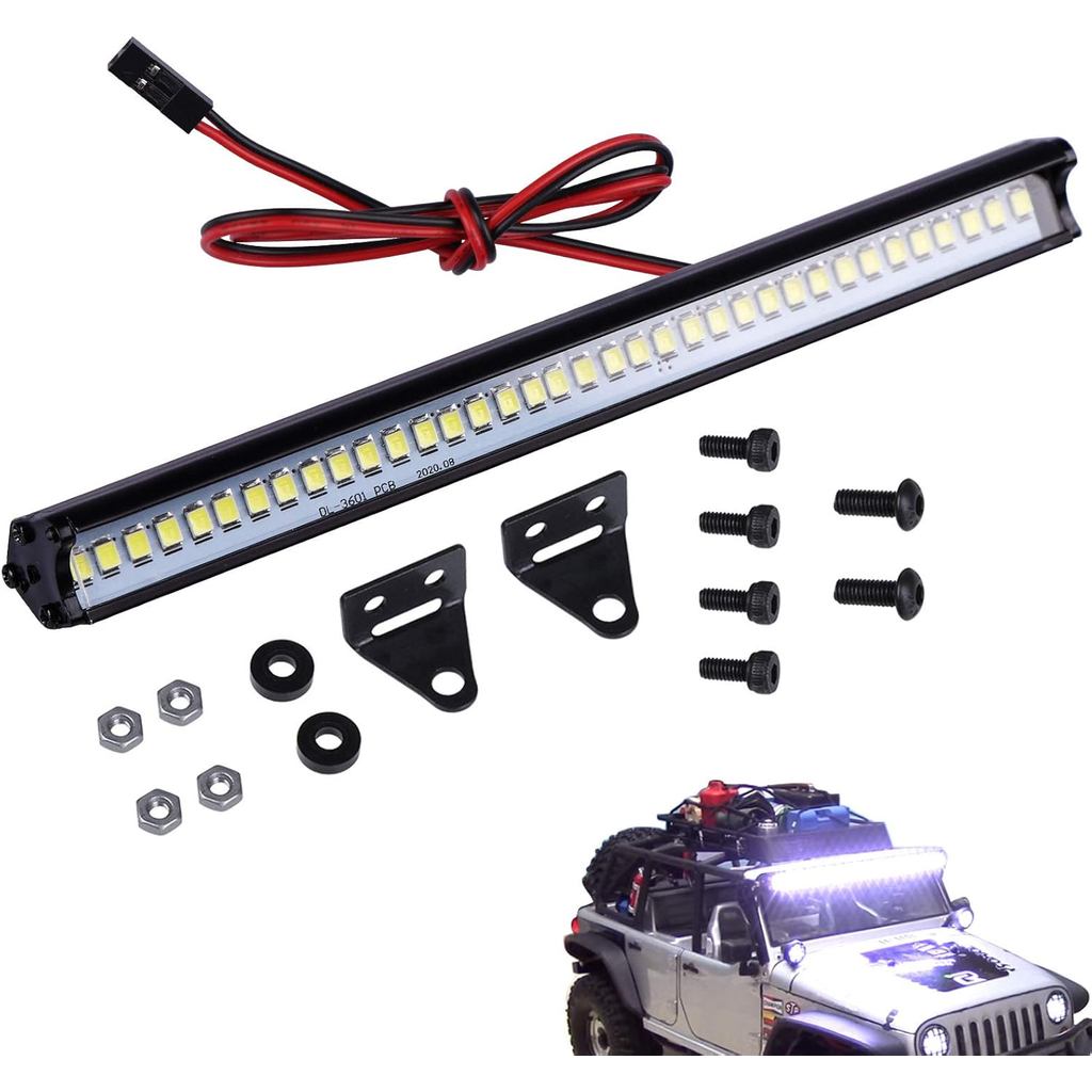 RC Light Bar 36 ไฟ LED ชุดสําหรับ Traxxas Slash Rustler SCX10 1/10 1/8 Scale RC รถบรรทุก