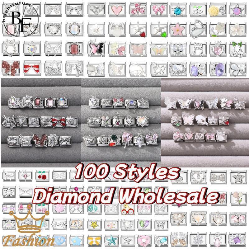 สร้อยข้อมือทิวลิปโบว์อิตาเลียน สแตนเลส charm fit 9 มม. ทำเองได้ง่าย
