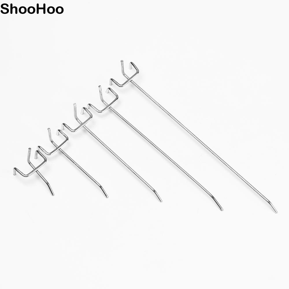 SHOOHOO 5 ชิ้นชั้นเก็บตาข่ายผู้ถือโลหะ Perforated ทนทานร้านขายปลีก Peg