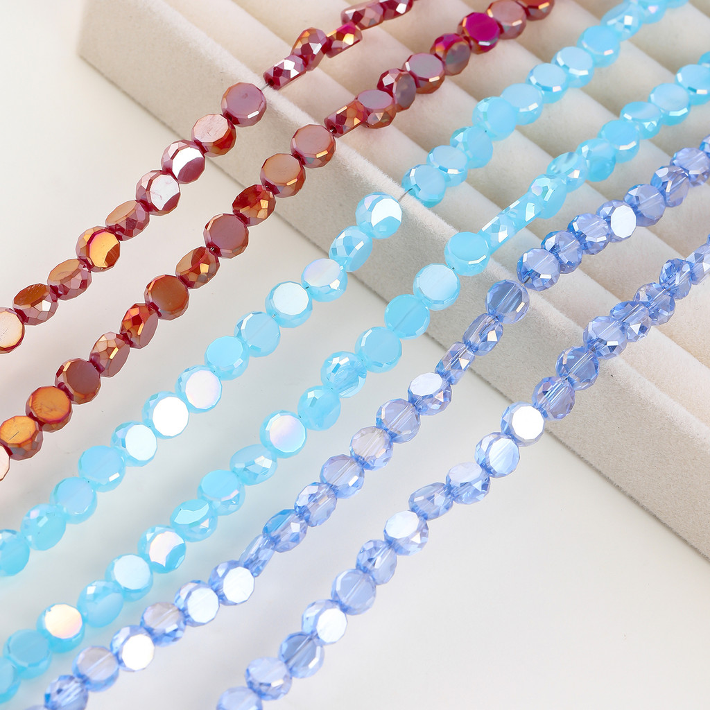 ลูกปัดคริสตัลแก้ว UV สำหรับทำสร้อยข้อมือและสร้อยคอมือสมบูรณ์ ขนาด 8 มม.