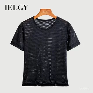 ผ้าไหมน้ําแข็งแขนสั้นเสื้อยืดผู้ชายระบายอากาศกีฬาบางขนาดใหญ่( พร้อมส่งในไทย)