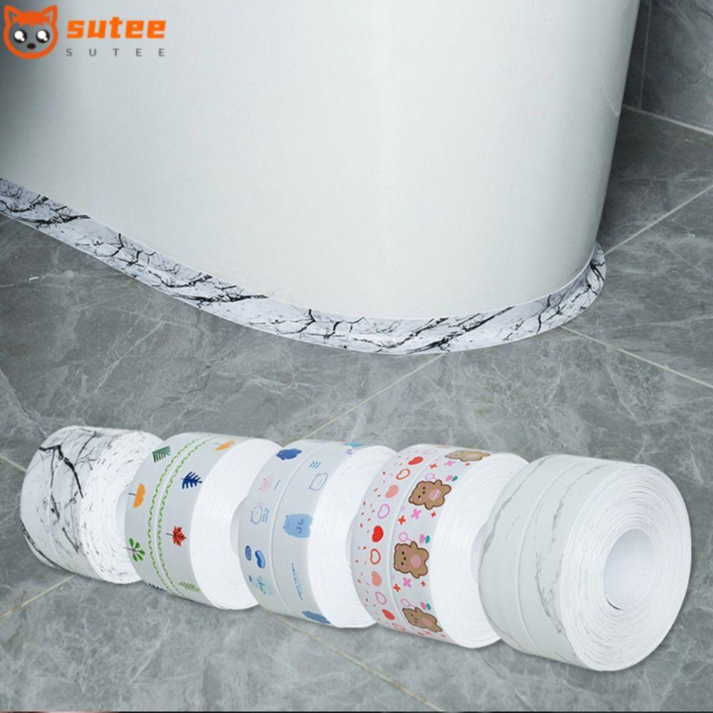SUTEEE เทปแถบปิดผนึก,หลายสี Self กาวกาวกาวเทป, PVC เทปกันน้ําห้องน้ํา Bath Toilet Kitchen