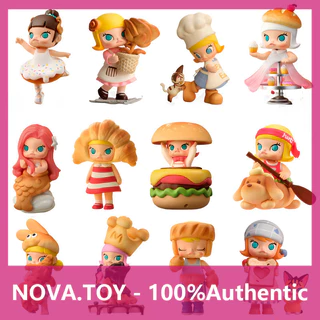 POPMART POPMART MOLLY Bread Head Series การตกแต่งกล่องลึกลับฟิกเกอร์