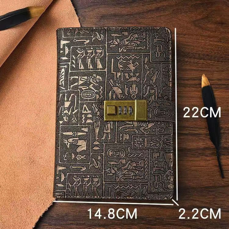 European-style notebook, simple design, thickened password notebook a5a6b512y Vintage notebook with 