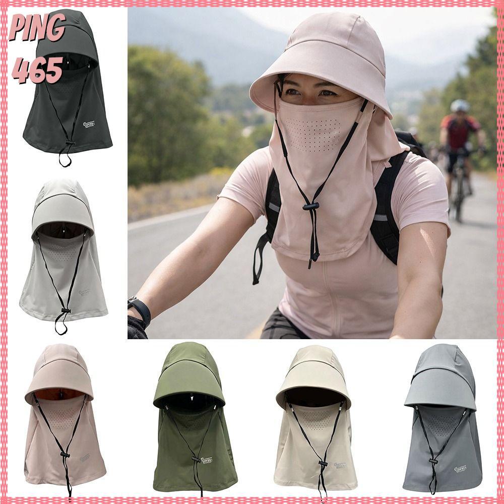 PINGD ฝาครอบใบหน้าเต็มรูปแบบ ป้องกุards รังสียูวีสำหรับใบหน้าและคอด้านหลัง ออกแบบให้มีการระบายอากาศ