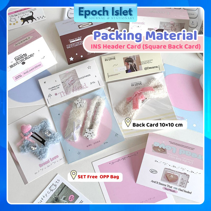 Epoch Islet Packing Material Square Size Set Card Header Back Card 打包Preparation Shak Womens Womens 