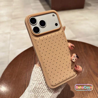 สำหรับ iPhone 17 16 15 14 13 12 11 11Pro 12ProMax 16Plus เคสไอโฟน สีดำ ลายจุด ลวดลายศิลปะ แฟชั่นเรียบง่าย กันหล่น