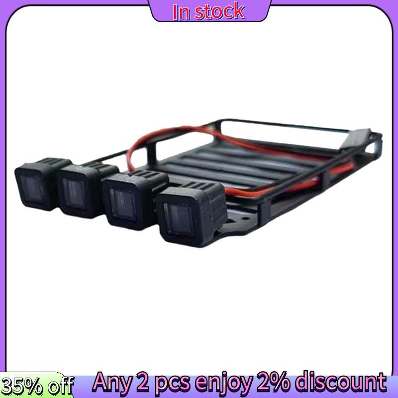 ในสต็อก-RC แร็คหลังคารถกระเป๋าเดินทางพร้อมสปอตไลท์สําหรับ SCX24 1/24 RC Crawler รถ SCX24 AXI00002