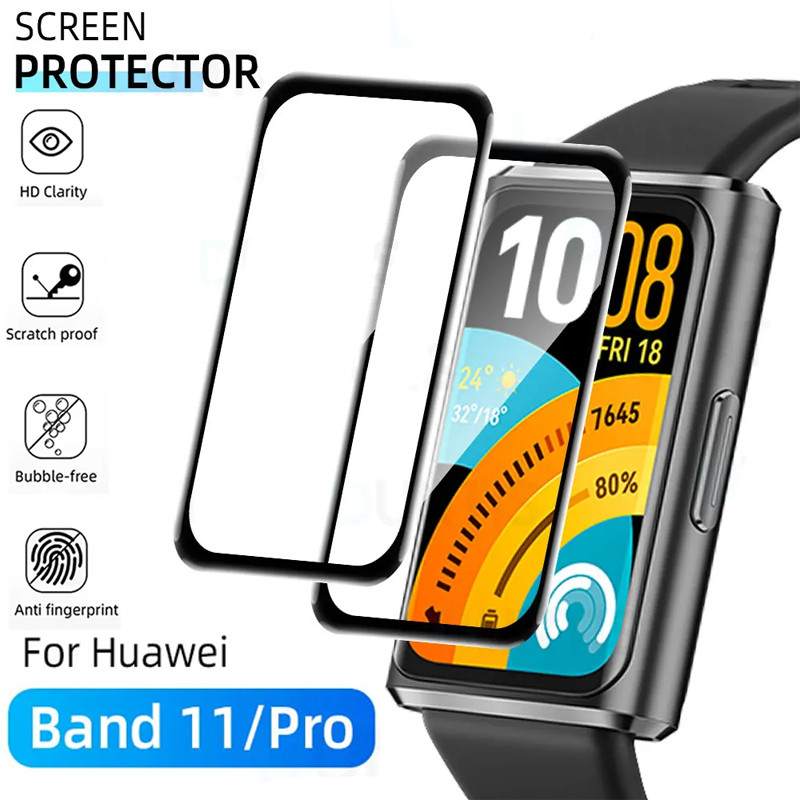 5PCS ป้องกันหน้าจอสําหรับ Huawei Band 11/11Pro 3D หน้าจอโค้ง Protector Ultra-HD Full Coverage ฟิล์มป้องกันอุปกรณ์เสริม NotGlass