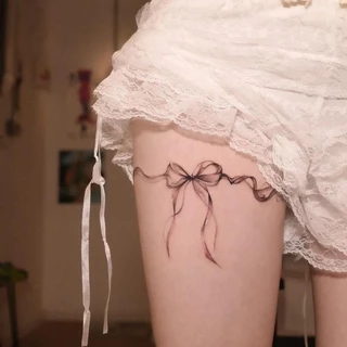 สติกเกอร์รอยสักชั่วคราว ลายเส้นเหมือนแทททู สำหรับหญิง sexy ต้านน้ำได้ถึง 15 วัน