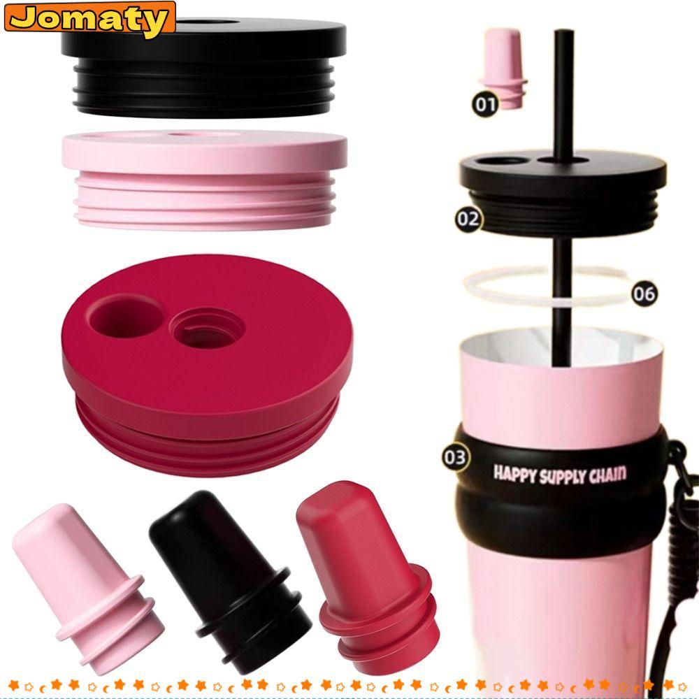 JOMATY ฝาครอบถ้วยเปลี่ยน, ฝาครอบถ้วยเก็บรักษาความร้อนสีดําสีแดงสีชมพู, อะแดปเตอร์ฟางซิลิโคนแฟชั่นสําหรับ STAR +