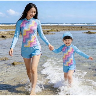 ชุดว่ายน้ำสำหรับครอบครัว จัดส่งทันทีจากประเทศไทย ชุดเว็ทสูท …