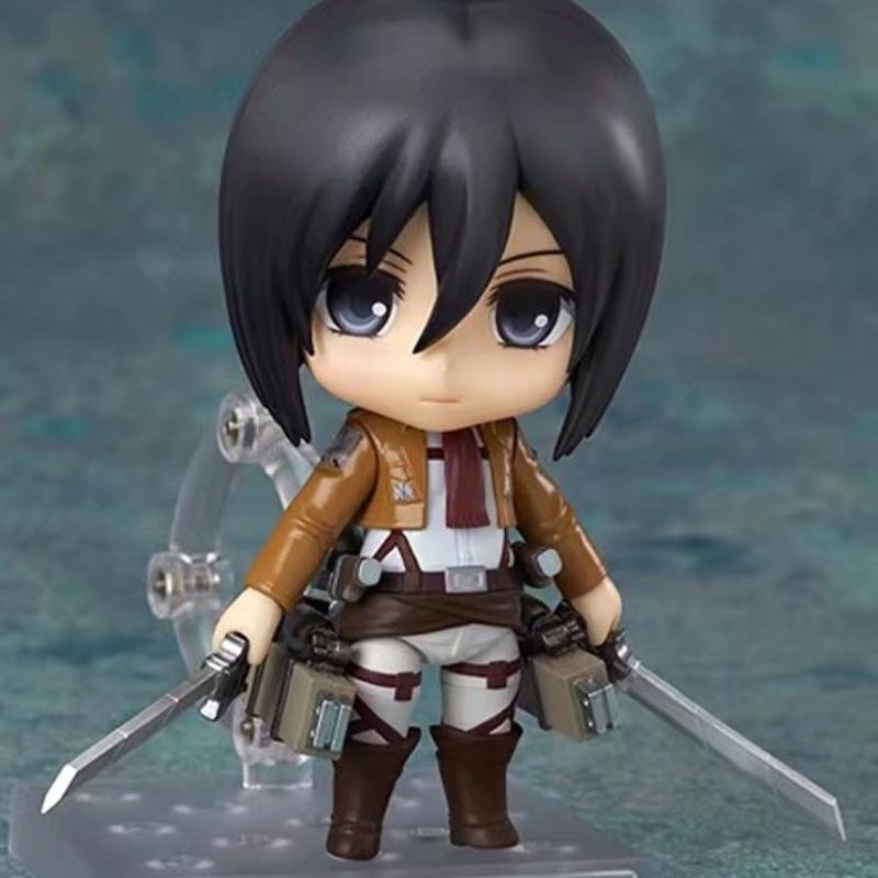 รุ่น Q การโจมตีดินบนไททัน 365 #Mikasa Akman เคลื่อนย้ายได้เปลี่ยนใบหน้าตุ๊กตาตกแต่งชุดของขวัญ o