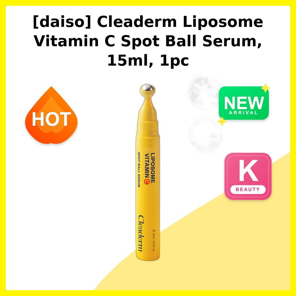 [daiso] Cleaderm Liposome Vitamin C Spot Ball Serum, 15ml, 1pc / Korean Spot Serum / Vitamin C Boost