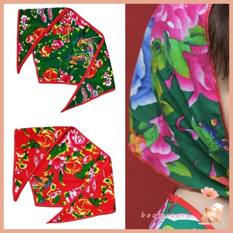 Hair Scarf Floral Bandana Colorful Northeast Large Floral Bandana Turban
