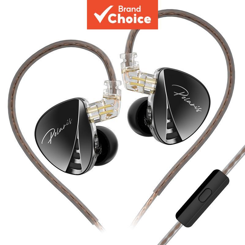 CCA Polaris หูฟังอินเอียร์มอนิเตอร์ HiFi แบบไดนามิกไดรเวอร์คู่ มีสายถอดได้ พร้อมสวิตช์ปรับแต่งเสียง 