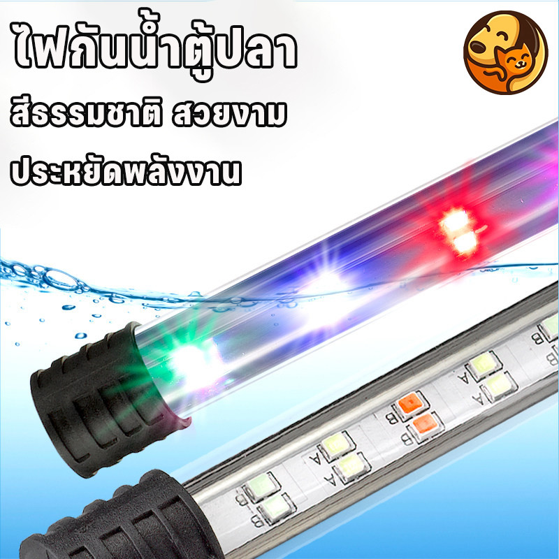 COD ไฟสปอร์ตไลท์ตู้ปลา USB กันน้ำ ไฟสองหัว ตกแต่งสวย ส่องสีปลาให้สวยงาม