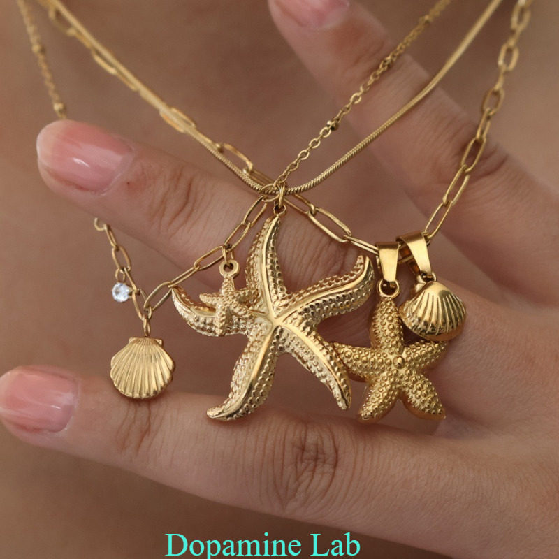 สร้อยคอชายหาดอุปกรณ์เสริมสําหรับชายหาด DPM Dancing Starfish สร้อยคอสไตล์รีสอร์ท, คอลเลกชันมหาสมุทร –