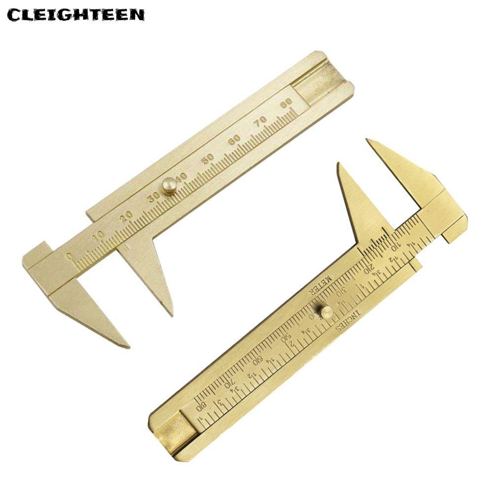CLEIGHTEEN ทองเหลือง Vernier Caliper สําหรับวัดอัญมณีและเครื่องประดับแบบพกพาเลื่อน Vernier Caliper เ