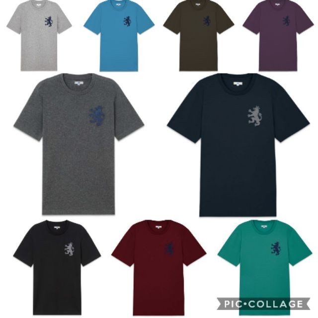 【เสื้อยืด】Fashion เสื้อยืดคอกลมผู้ชายปักสิงห์ จาก AllZ  ผ้าฝ้าย 100% เสื้อยืดคอตตอน ผ้านุ่มสบายและระ