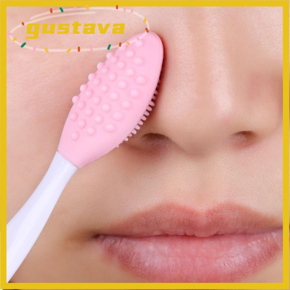 แปรงจมูก GUSTAVA, Clean Pores Manual Beauty Nose Brush, แปรงกําจัดสิวหัวดําขนนุ่มซิลิโคน