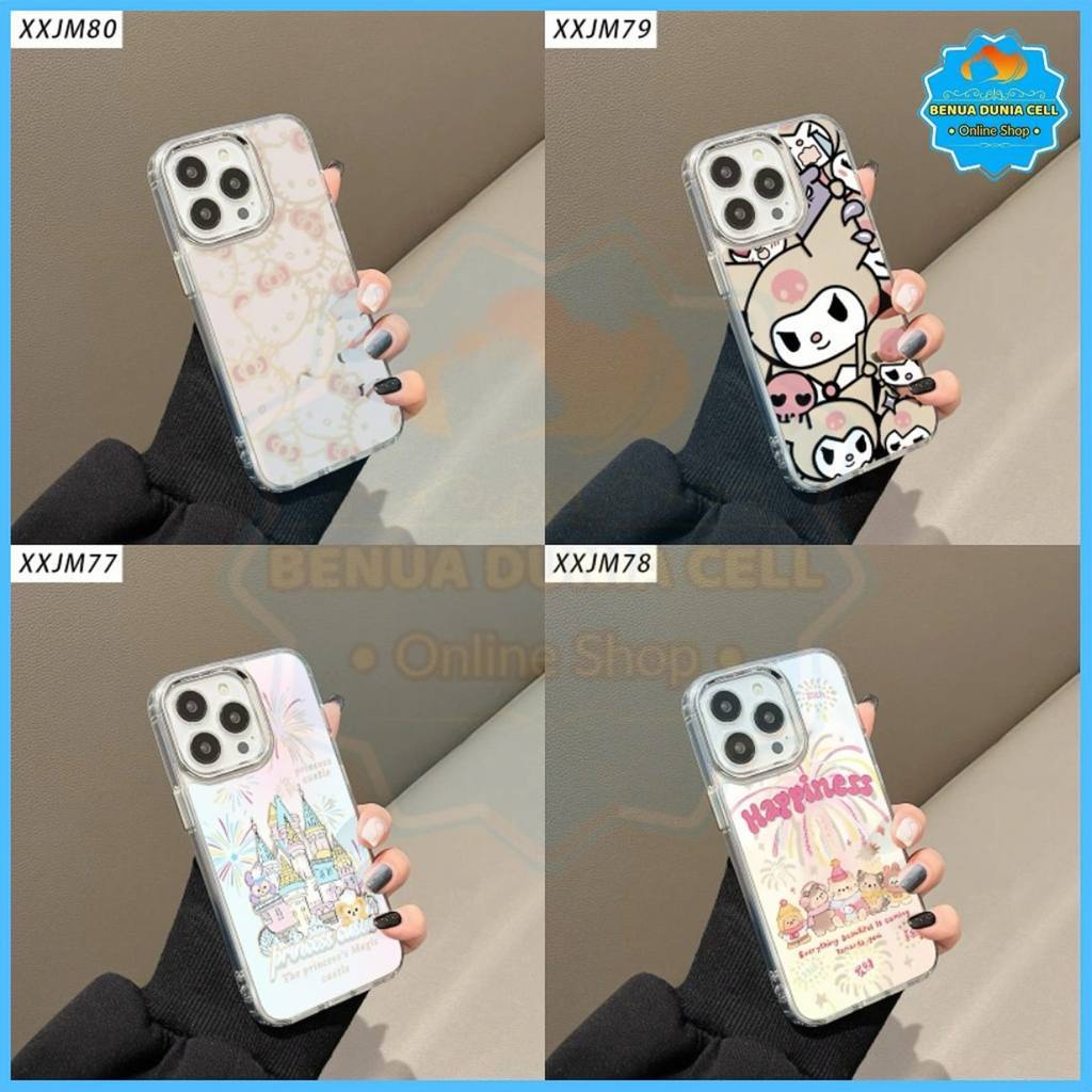 น่ารัก MILITARY MIRROR CASE สําหรับ OPPO A54 A55 A57 A58 4G 5G A5i A5S A7 A11K A12 A5X A60 A74 A95 A