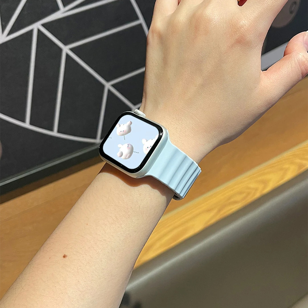 สายรัดซิลิโคนอ่อนมหาสมุทร for Apple Watch IWatch Ultra 3 2 49มม Series 11 10 9 8 7 6 5 4 SE 3 2 1 46 45 44 42 41 40 38มม ราคา ถูกที่สุด ดีลบีเคเค แกลเลอรีภาพที่ 5