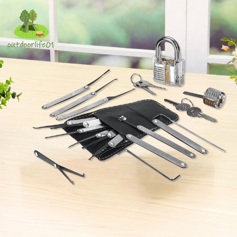 ปลดล็อคล็อค Practice Lock Pick Key Extractor Padlock Lockpick ชุดเครื่องมือ
