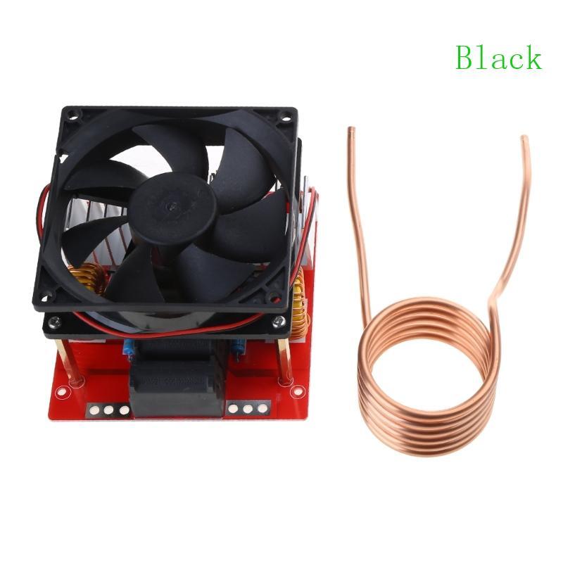 เครื่องทําความร้อนแบบเหนี่ยวนําสีดํา 24-48V 1000W ZVS เครื่องทําความร้อนแบบเหนี่ยวนําความถี่บอร์ดทํา