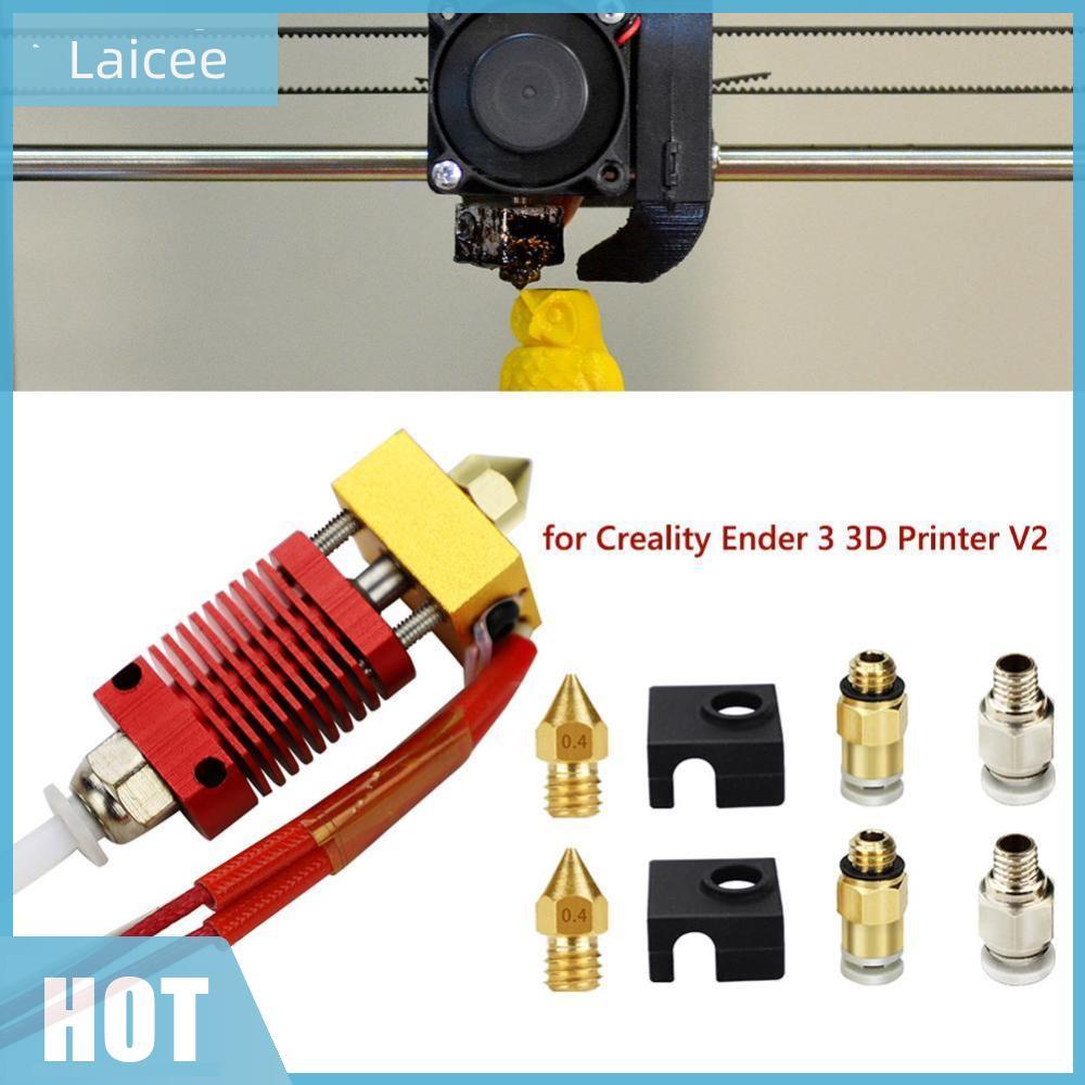 [Laicee.th] 9x DIY 0.4 มม.MK8 หัวฉีด Extruder Hot End Kit สําหรับ Creality Ender 3 Pro 3D เครื่องพิม