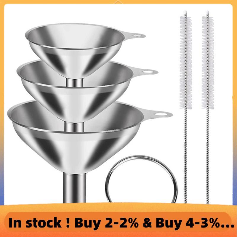 3 ชิ้นช่องทางสําหรับขวดบรรจุครัวน้ํามัน Hopper ช่องทางสําหรับ Transferring Essential Oils Liquid