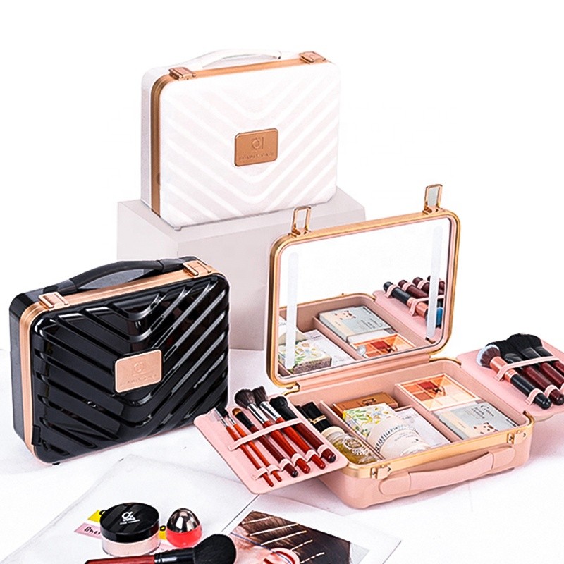 OBOX กระเป๋าแต่งหน้าผู้หญิงหรูหรากระเป๋าเครื่องสําอางขนาดเล็กแต่งหน้าพร้อมวัสดุกันน้ํา