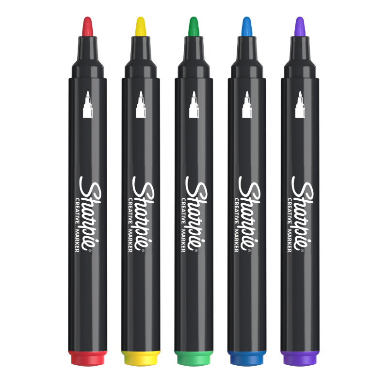SHARPIE ปากกามาร์คเกอร์ อะคริลิค หัวกลม คละสี (แพ็ค 5 ด้าม) ราคา ถูกที่สุด ดีลบีเคเค แกลเลอรีภาพที่ 2