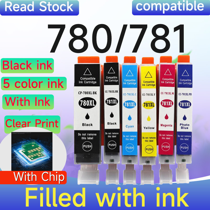 ใช้งานร่วมกับ Canon 780 Canon780 Canon 781 Canon 781XL ตลับหมึกสําหรับ PIXMA TR8570 TS8270 TS8370 TS