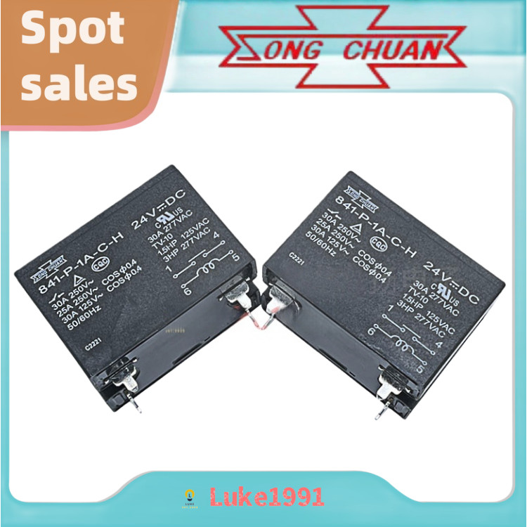 SONGCHUAN 841-S-1A-D 841-S-2A-D 200/240VAC รีเลย์ 841-P-2A-C-H12V24V ใหม่เอี่ยม