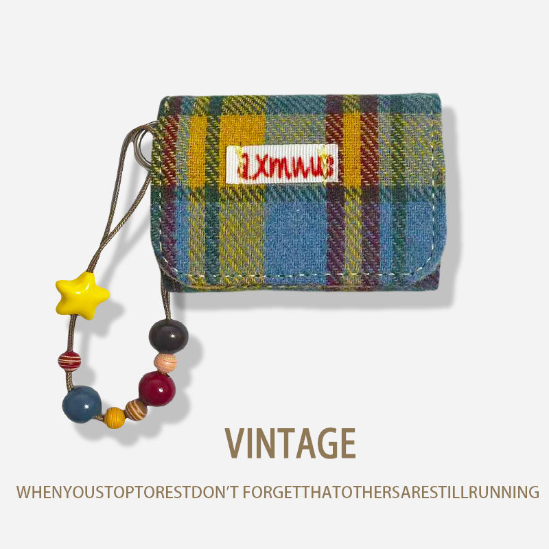 Shokz OpenDots ONE E310 เคสป้องกันเหมาะสําหรับกล่องหูฟังบลูทูธไร้สายลายสก๊อตฤดูใบไม้ร่วงและฤดูหนาวเก