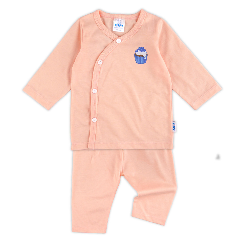 FIFFY BLUEBERRY CUPCAKE LONG SLEEVE VEST SUIT BAJU BYI (4025038)