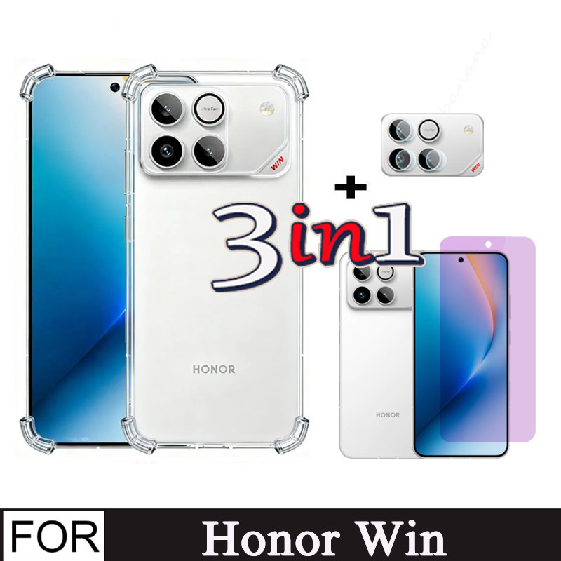 Honor Win 3In1 เคสกันกระแทก Anti Blue Screen Protector ฟิล์มและฟิล์มเลนส์สําหรับ Honor Win RT Honor 