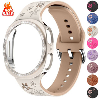 SAMSUNG เคส พีซี เพชร + สายคล้องคอแกะสลักสําหรับ ซัมซุง นาฬิ…