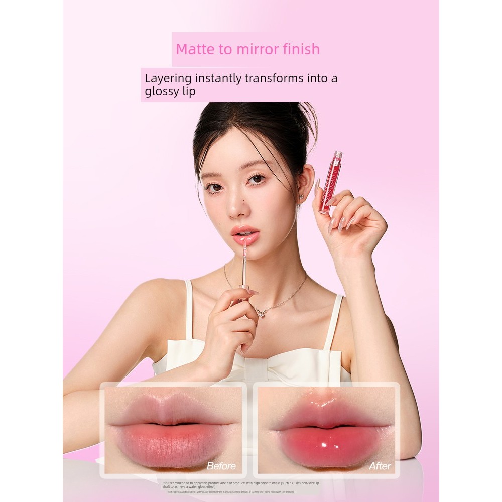 lip oil ลิป ออยล์ Cheng Shian Shop ukiss Lip Glaze Water Gloss Lip Gloss Lip Gloss ลิปสติกชั้น Moist