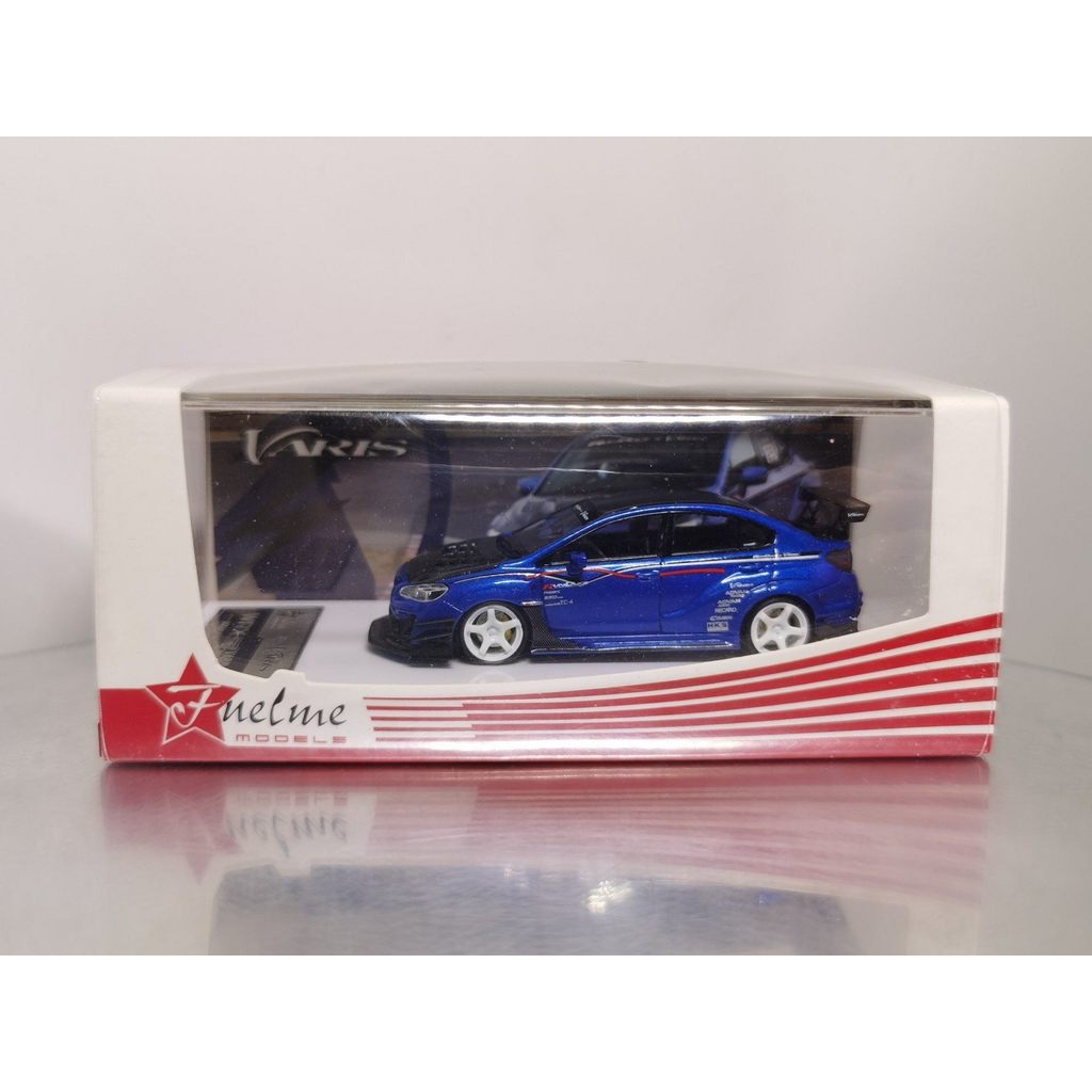 1/64 Fuelme Fuelme Subaru WRX STI Subaru Varis Rally Blue Black Cover White Wheel Resin Car Model ให
