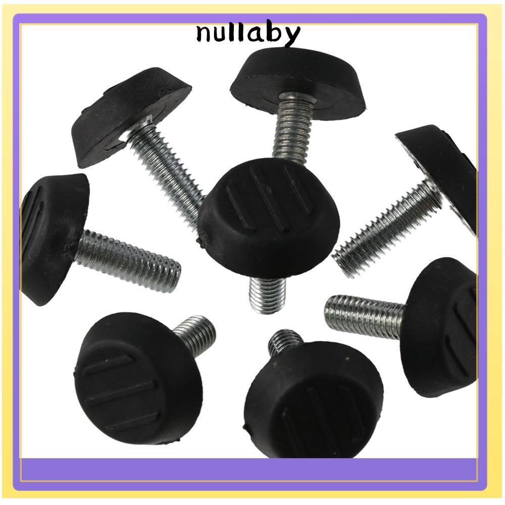 NULLABY 10 ชิ้น Glide เฟอร์นิเจอร์ Leveling ฟุต, เหล็กชุบสังกะสีสีดําเฟอร์นิเจอร์ Levelers, สกรูใน M