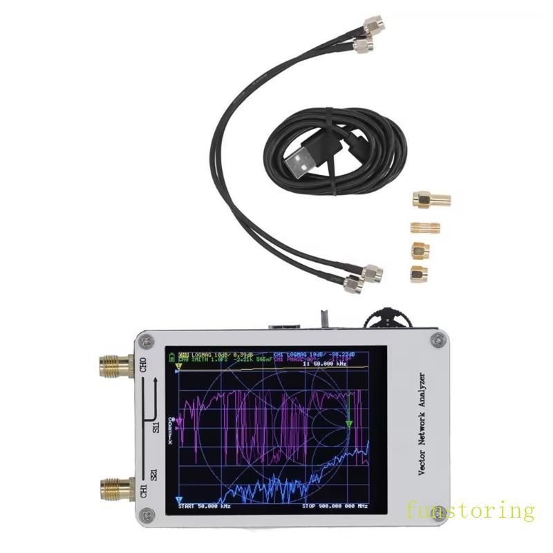 FUN 2 7 นิ้ว 50K-900M Vector Networking Analyzer 2 8 นิ้วเครื่องวิเคราะห์เสาอากาศหน้าจอวัด S Paramet