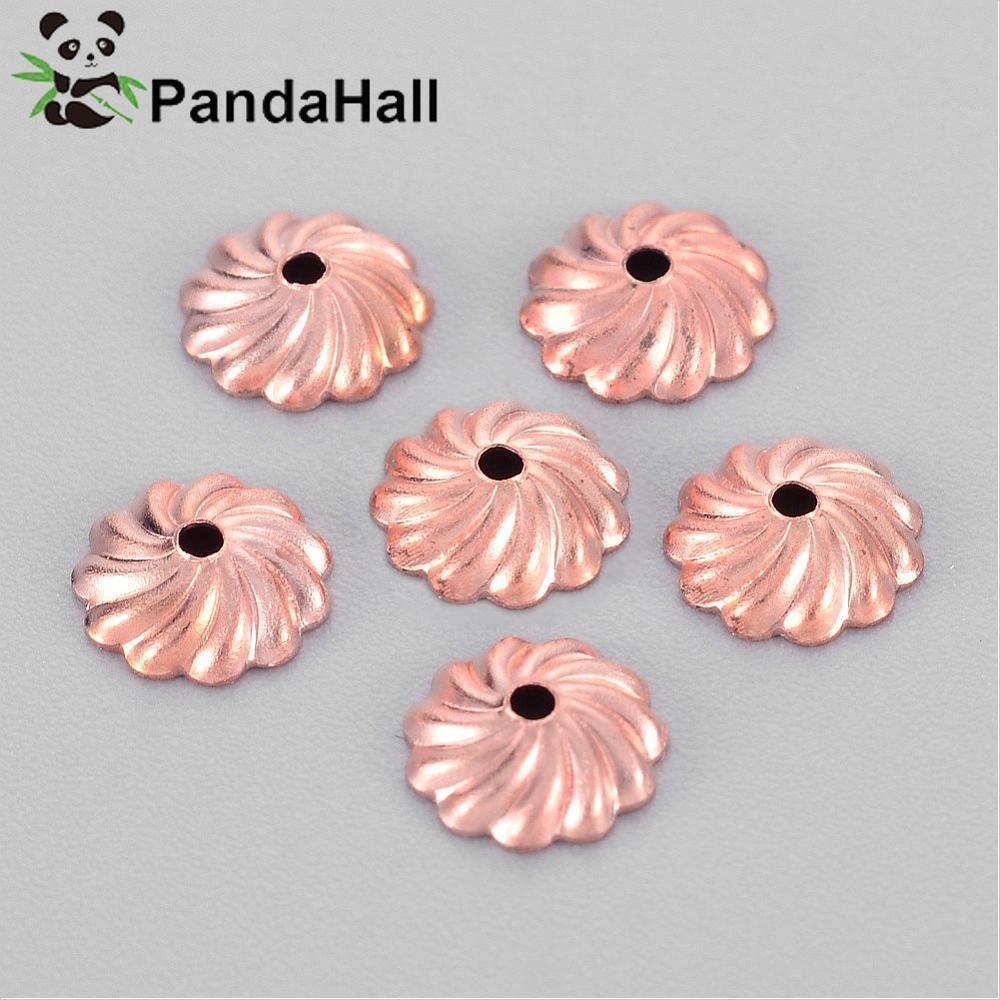 ลูกปัดดอกไม้ทรงกลม .golden ขนาด 7x2 mm ประมาณ 99 ชิ้นต่อ 10 กรัม