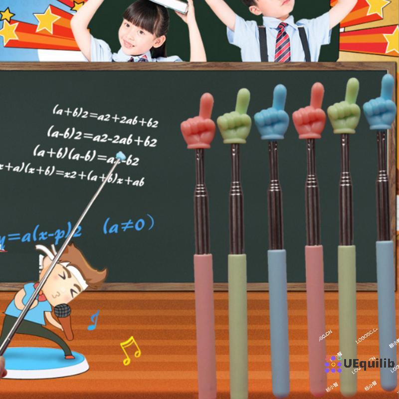 Uequilib Retractable Teacher Pointer Finger Design StainlessSteel Telescopic School Teaching Pointer