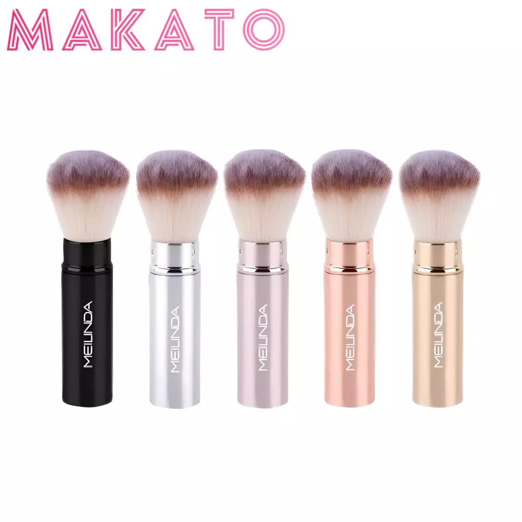 MEILINDA shiny pocket brush เมลินดา แปรงปัด แก้มพกพา ขนนุ่ม พกง่าย สีสวย มี 3 ไซส์ S,M,L คละสี
